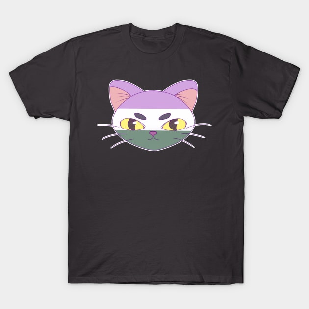 Genderqueer Cat T-Shirt by Jjustdraws